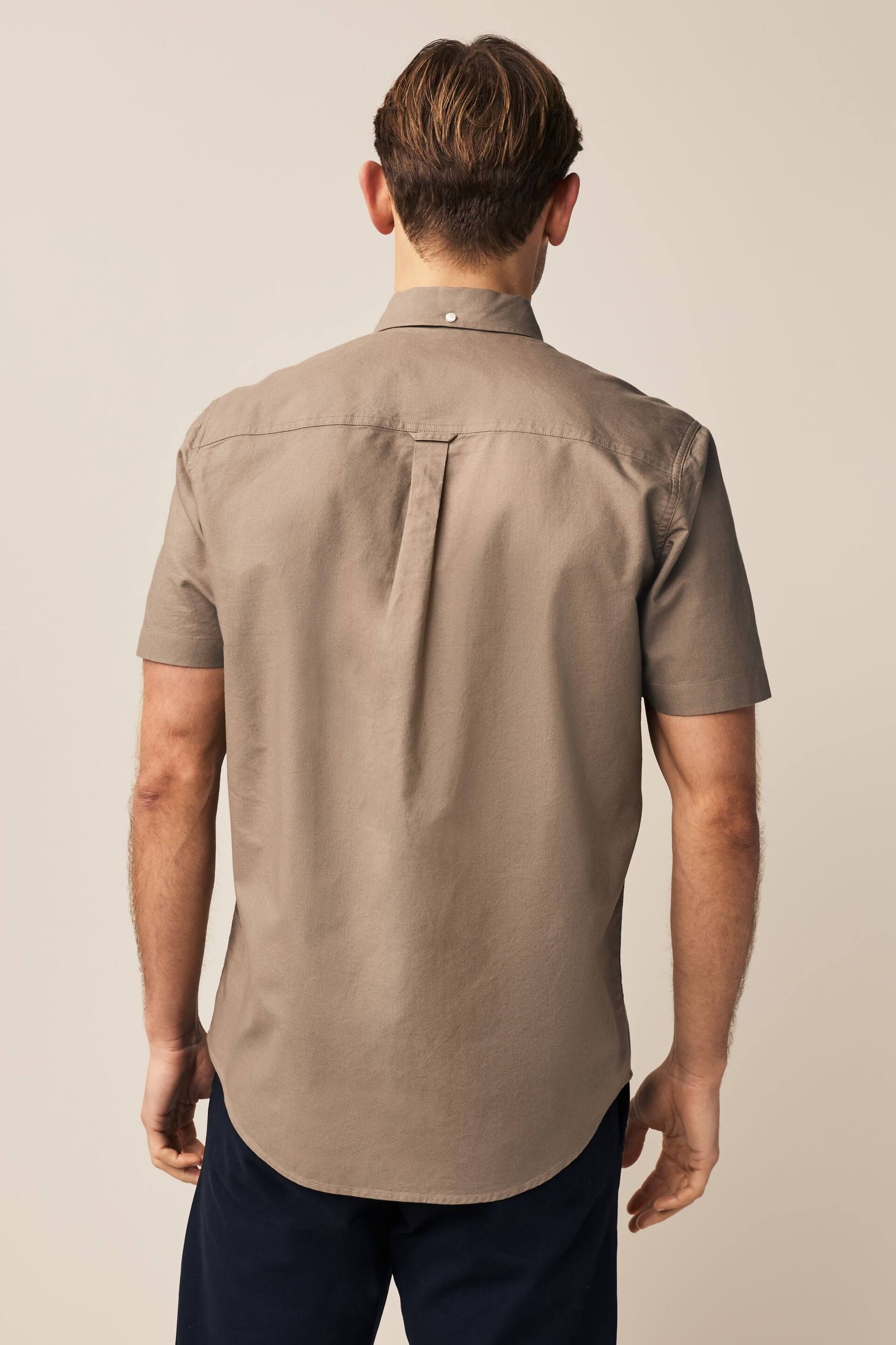 Stone Regular Fit Short Sleeve Oxford Shirt - Image 3 of 7