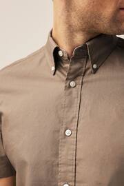 Stone Regular Fit Short Sleeve Oxford Shirt - Image 4 of 7