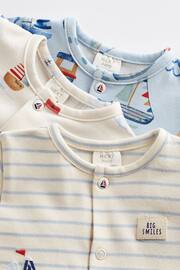 Blue Boat Baby Jersey Rompers 3 Pack - Image 7 of 10