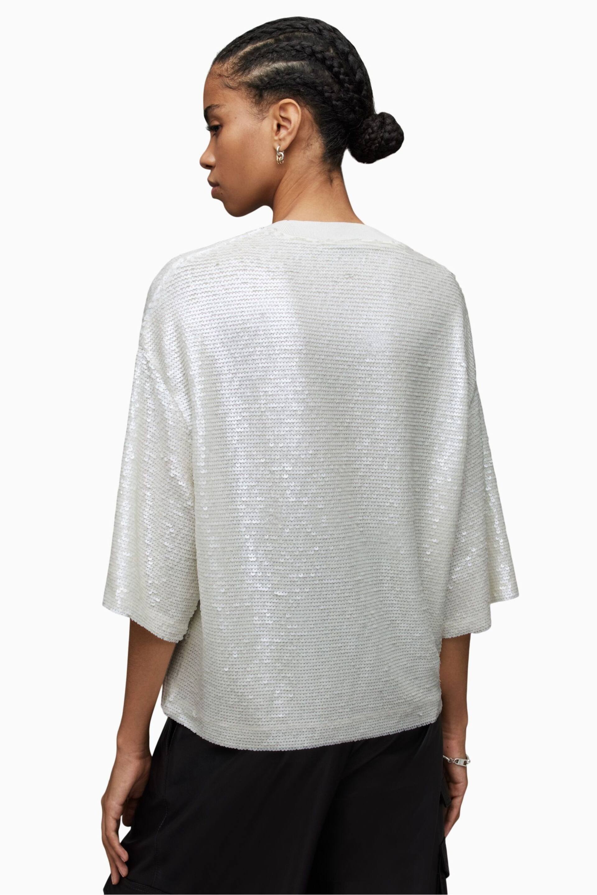 AllSaints Cream Juela T-Shirt - Image 2 of 5