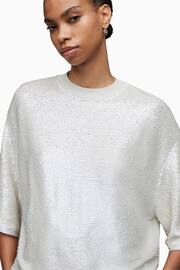 AllSaints Cream Juela T-Shirt - Image 4 of 5