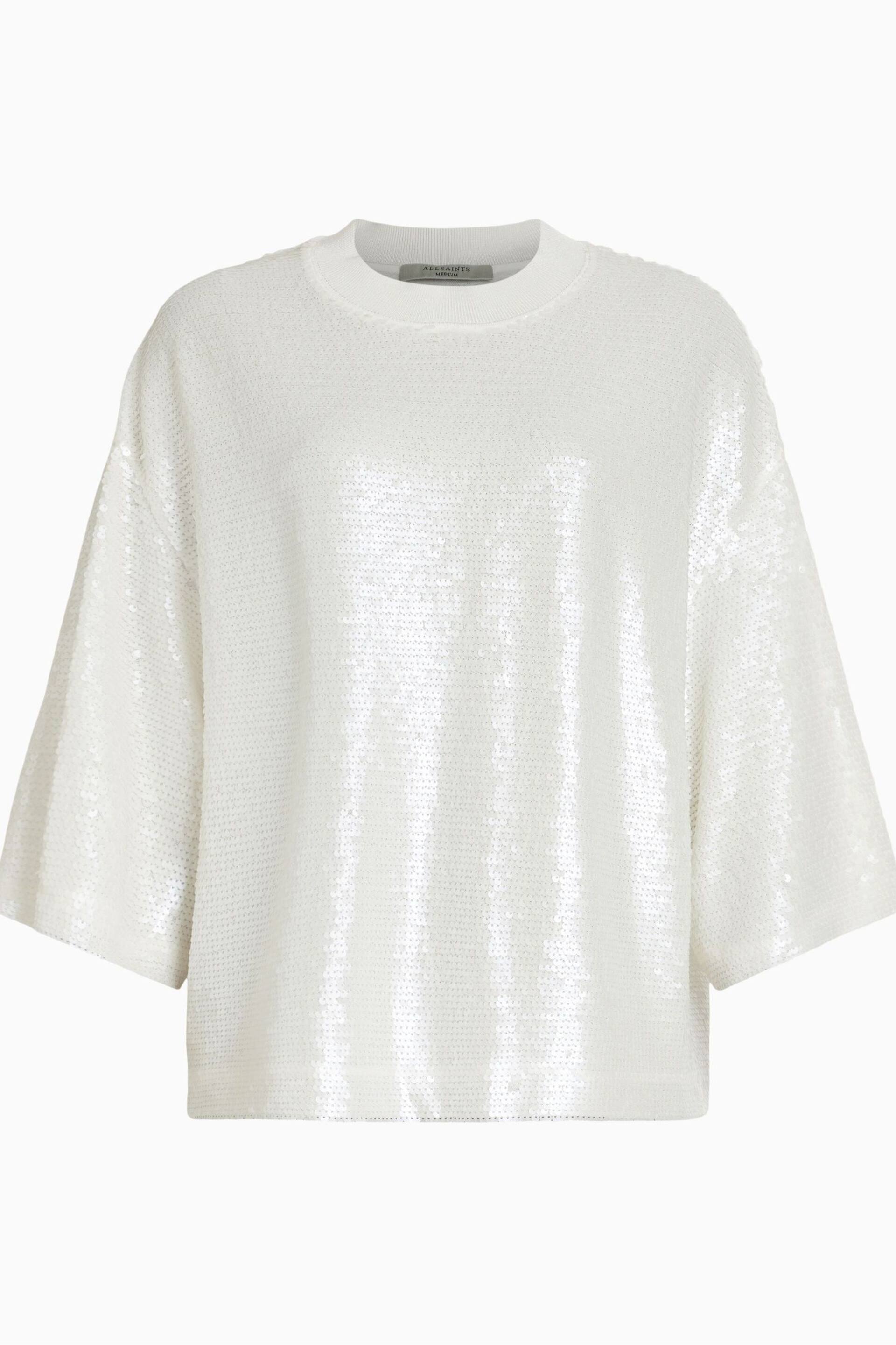 AllSaints Cream Juela T-Shirt - Image 5 of 5