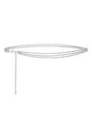 Mood Silver Crystal Layered Chain Belt - Image 1 of 1