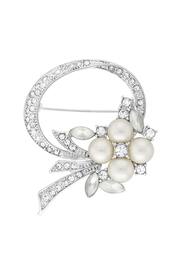 Jon Richard Silver Tone Open Bouquet Pearl And Crystal Brooch - Image 1 of 2