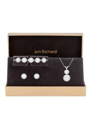 Jon Richard Silver Tone Crystal Halo Double Solitaire Trio Set - Image 2 of 4