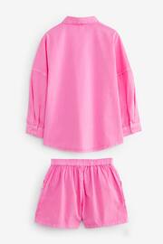 Bright Pink Shirt And Shorts Co-ord Set (3-16yrs) - Image 7 of 8