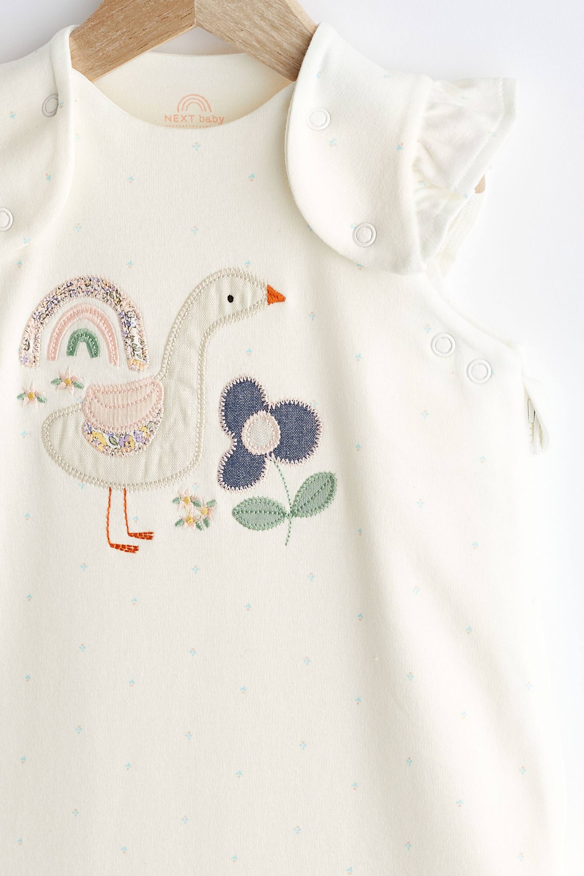 White Duck Applique 1 Tog  Baby 100% Cotton Sleep Bag - Image 8 of 11