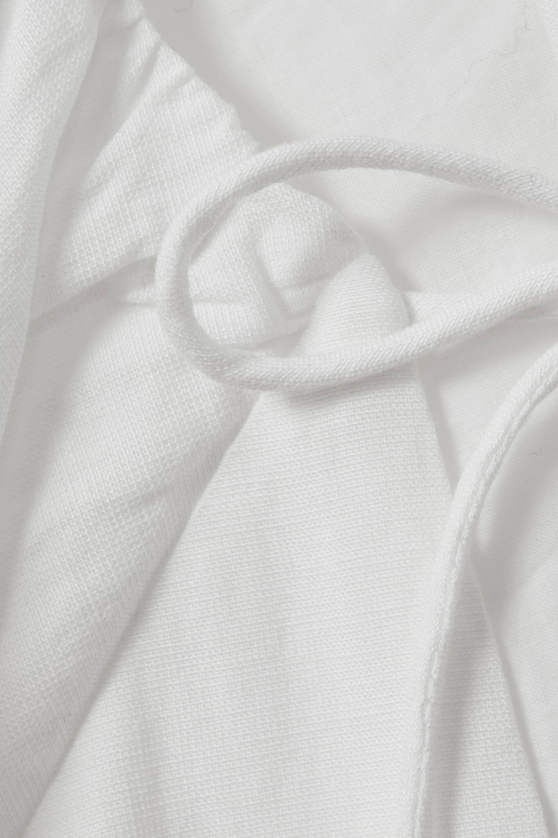 Reiss White Alice Petite Lyocell Blend Puff Sleeve Midi Dress - Image 5 of 6