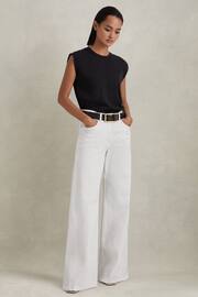 Reiss White Maize Flared Side Seam Jeans - Image 1 of 5