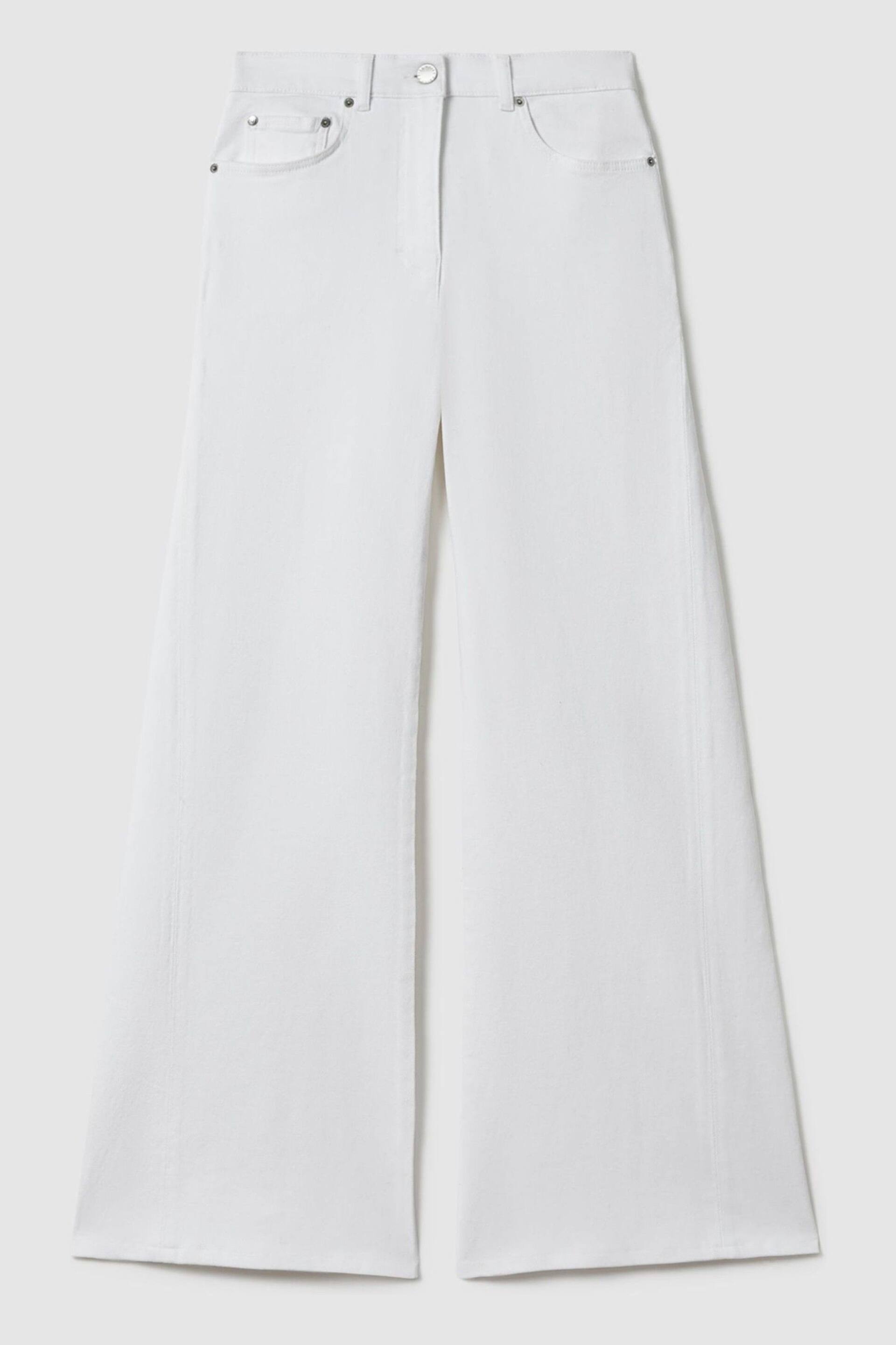 Reiss White Maize Flared Side Seam Jeans - Image 2 of 5