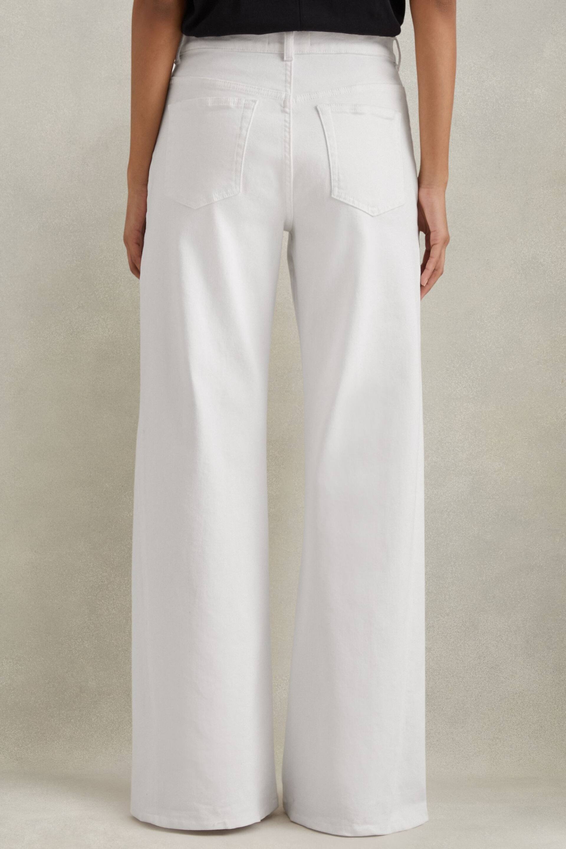 Reiss White Maize Flared Side Seam Jeans - Image 5 of 5