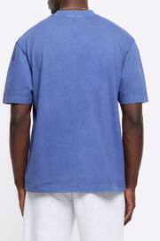 River Island Blue Studio Washed Regular Fit T-Shirt - Image 2 of 4