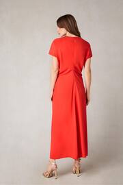 Ro&Zo Red Harper Flutter Sleeve Midaxi Dress - Image 4 of 6