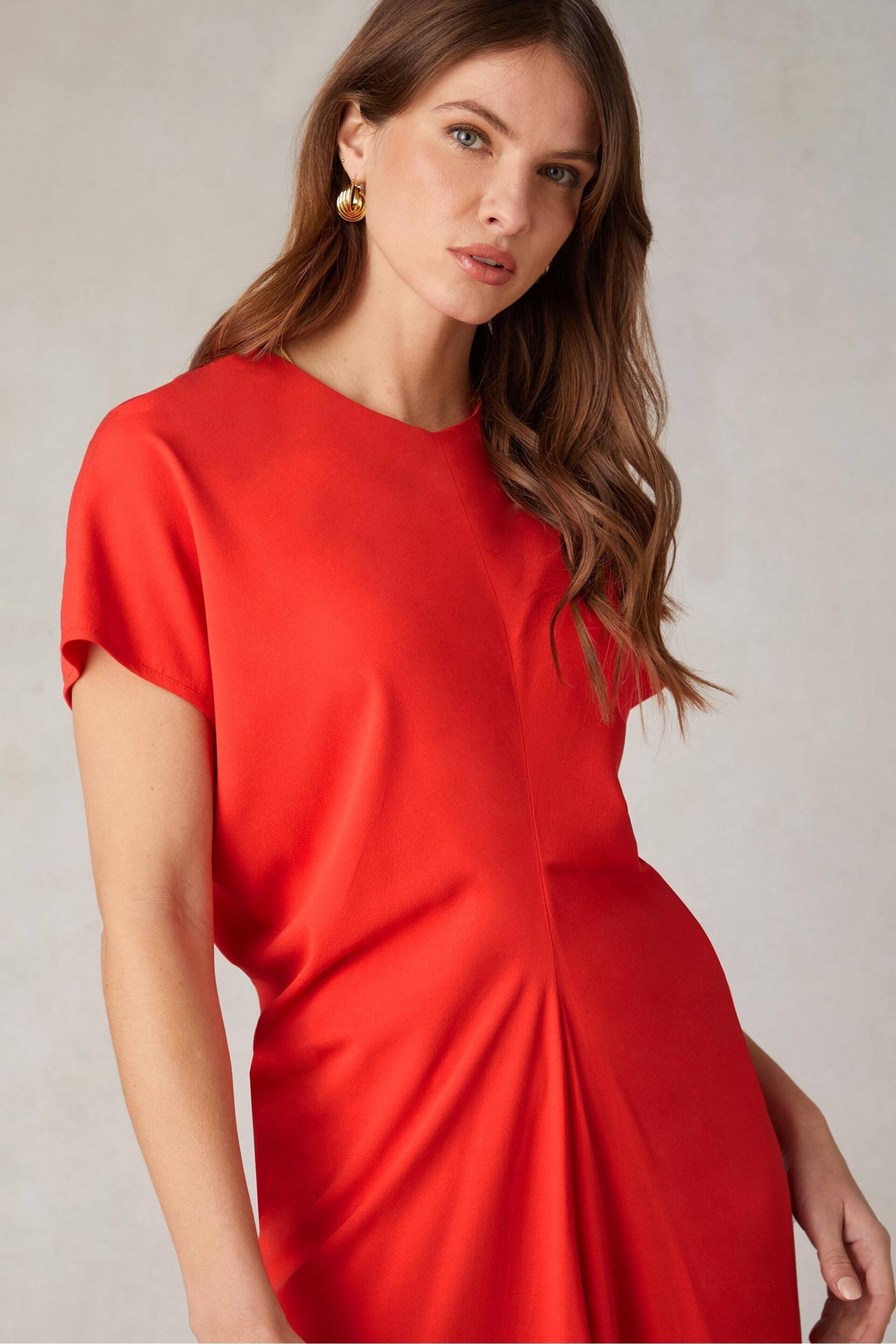 Ro&Zo Red Harper Flutter Sleeve Midaxi Dress - Image 5 of 6