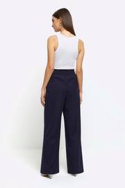 River Island Blue Pinstripe Wide Leg Trousers - Image 2 of 4