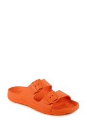 Totes Orange Solbounce Ladies Adjustable Double Buckle Slides - Image 3 of 5
