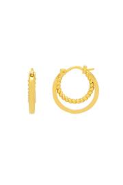 Estella Bartlett Gold Double Twisted Hoop Earrings - Image 1 of 3