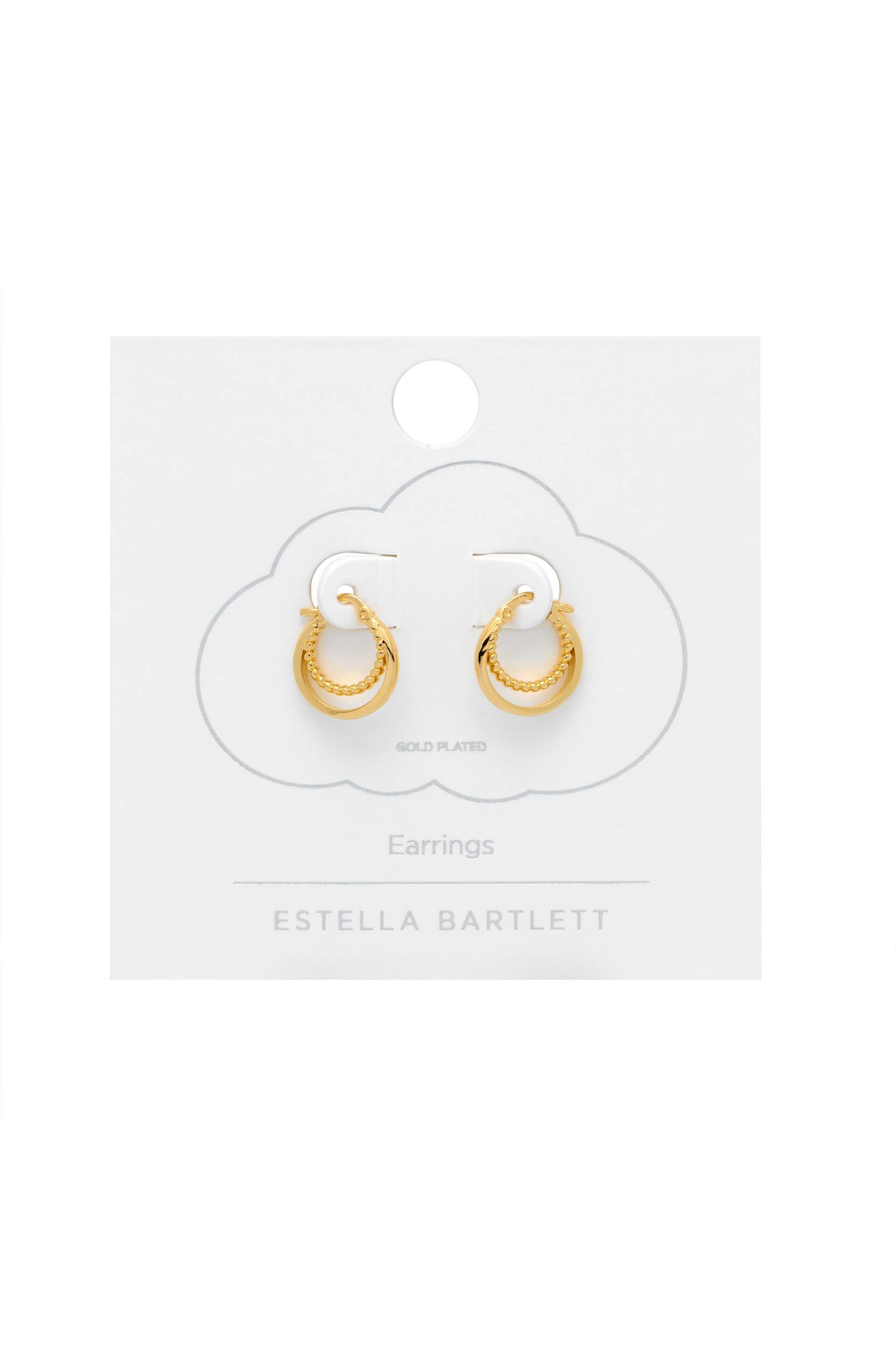 Estella Bartlett Gold Double Twisted Hoop Earrings - Image 2 of 3
