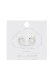 Estella Bartlett Silver Double Twisted Hoop Earrings - Image 2 of 3