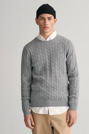 GANT Cotton Cable Crew Neck Jumper - Image 1 of 5