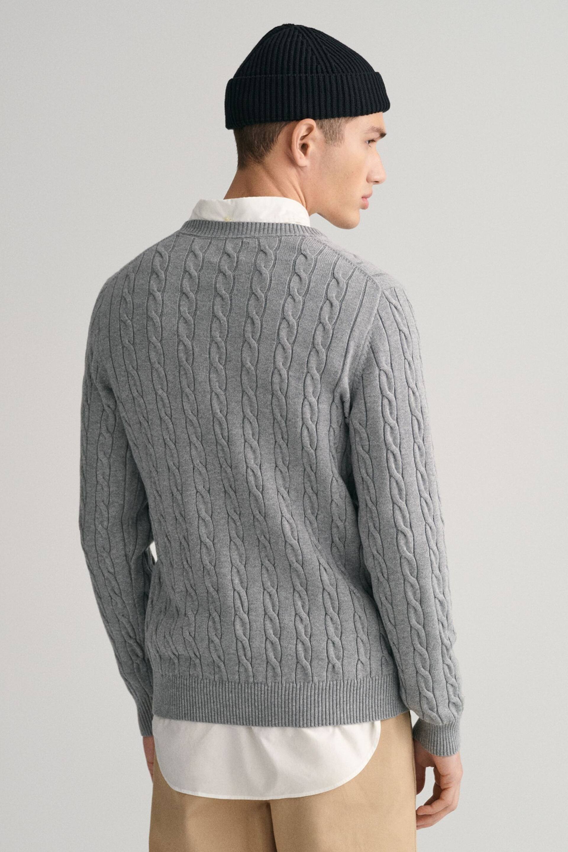 GANT Cotton Cable Crew Neck Jumper - Image 2 of 5