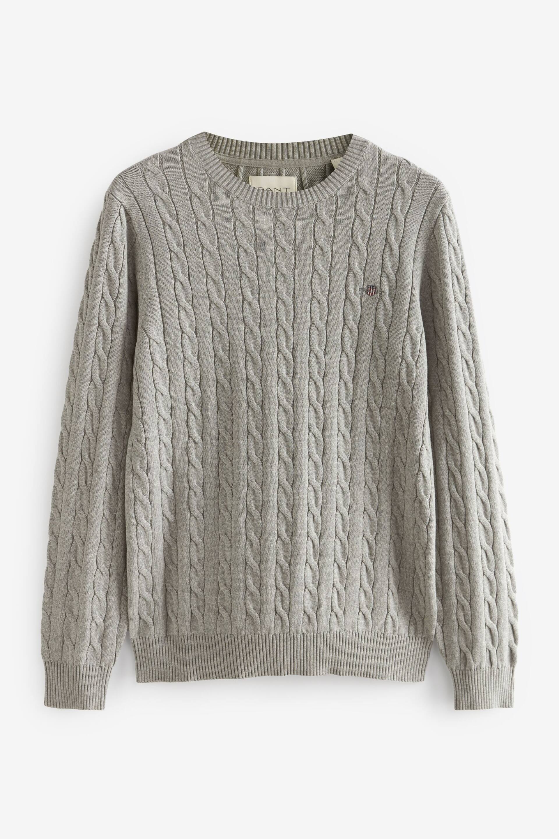 GANT Cotton Cable Crew Neck Jumper - Image 5 of 5