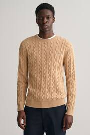 GANT Cotton Cable Crew Neck Jumper - Image 1 of 5