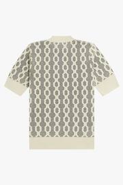 Fred Perry Oatmeal Open Knit Short Sleeve Jumper - Image 4 of 4