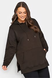Yours Curve Brown Overhead Hoodie - Image 1 of 4