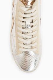 AllSaints Gold Tundy Bolt Met High Trainers - Image 4 of 6