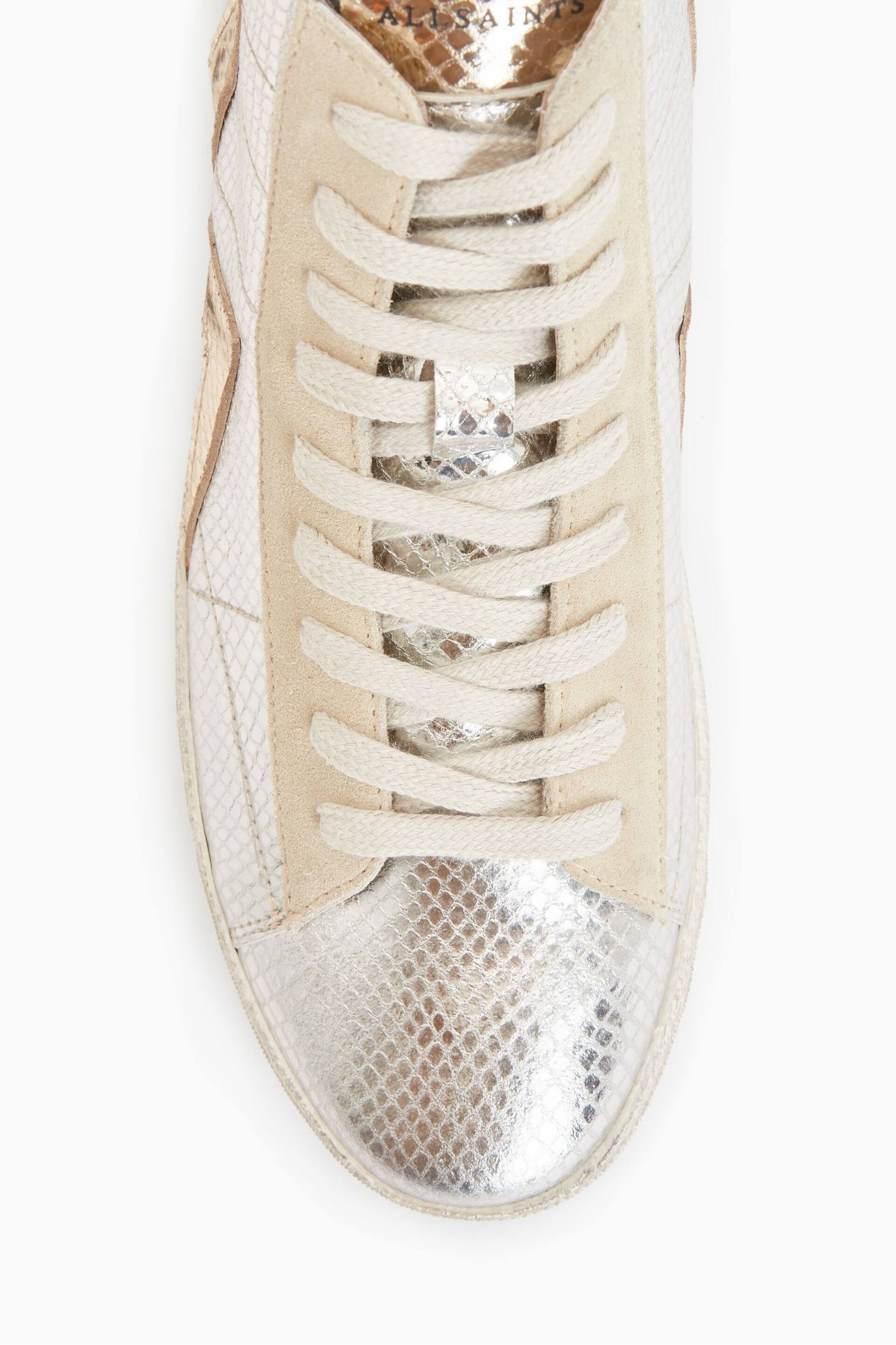 AllSaints Gold Tundy Bolt Met High Trainers - Image 4 of 6
