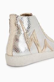 AllSaints Gold Tundy Bolt Met High Trainers - Image 5 of 6