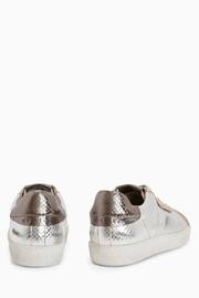 AllSaints Gold Sheer Metallic Trainers - Image 3 of 6