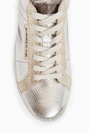 AllSaints Gold Sheer Metallic Trainers - Image 4 of 6