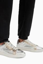 AllSaints Gold Sheer Metallic Trainers - Image 5 of 6