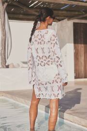 White Premium Broderie Beach Cover-Up - Image 3 of 7
