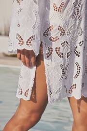 White Premium Broderie Beach Cover-Up - Image 5 of 7