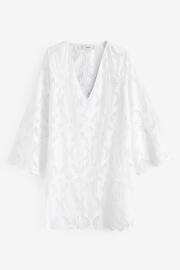 White Premium Broderie Beach Cover-Up - Image 6 of 7