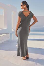 Grey Jersey Maxi Summer Dress - Image 2 of 6