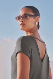 Grey Jersey Maxi Summer Dress - Image 3 of 6