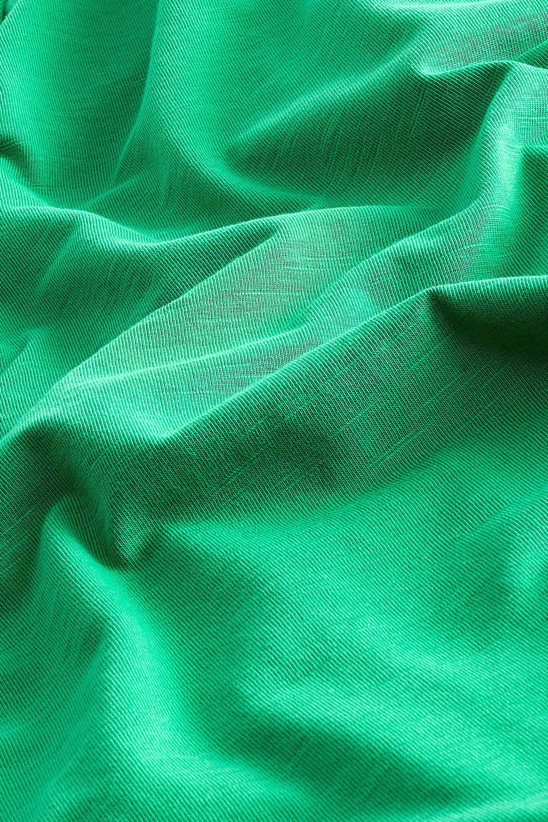 Green 100% Cotton Knot Summer Maxi Dress - Image 8 of 8