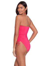 Lauren Ralph Lauren Pink Beach Club Solids Ruched Strapless Swimsuit - Image 4 of 5