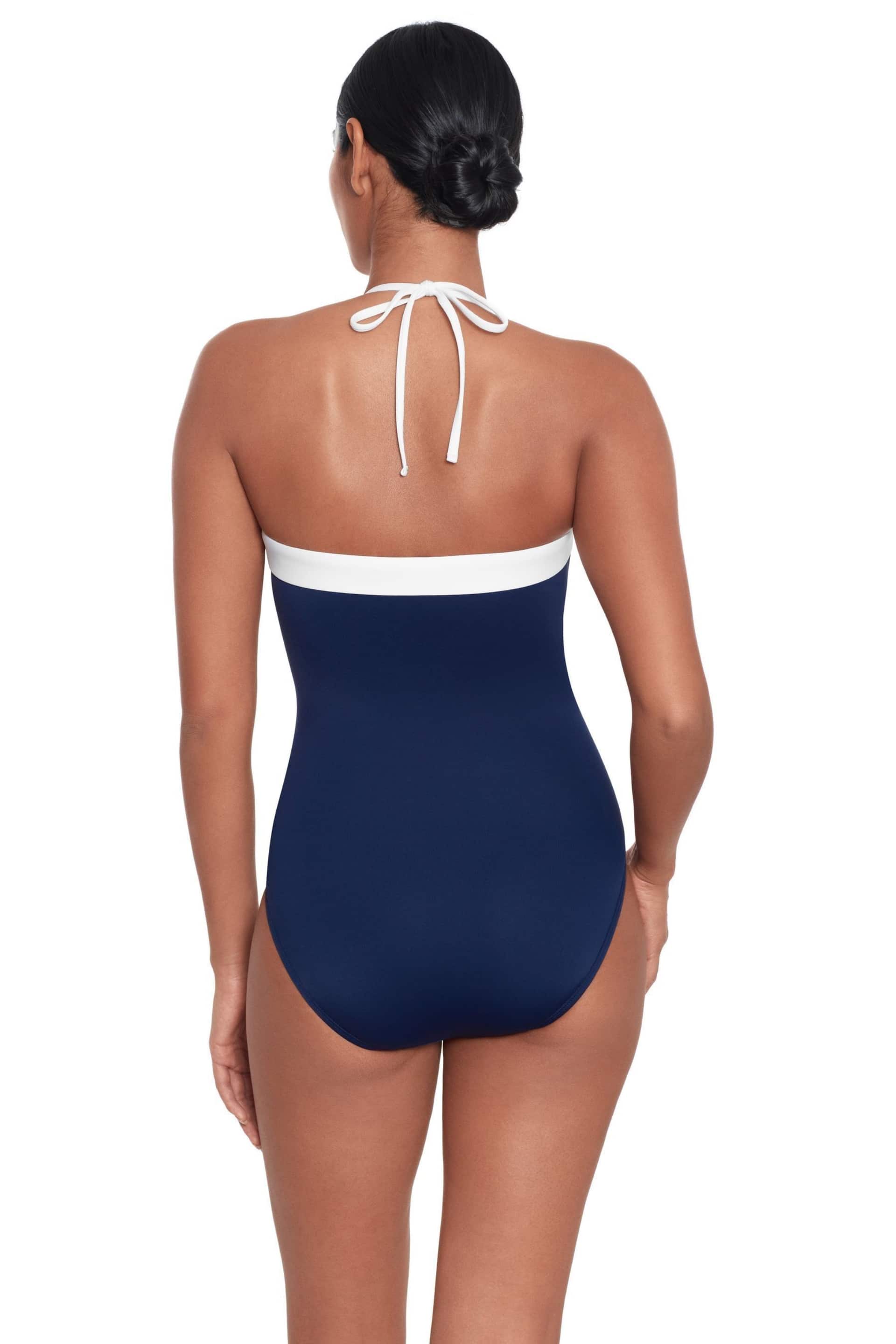 Lauren Ralph Lauren Blue Bel Air Modern Bandeau Swimsuit - Image 2 of 5