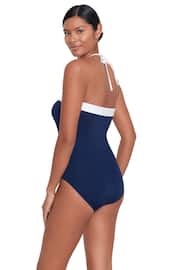Lauren Ralph Lauren Blue Bel Air Modern Bandeau Swimsuit - Image 4 of 5