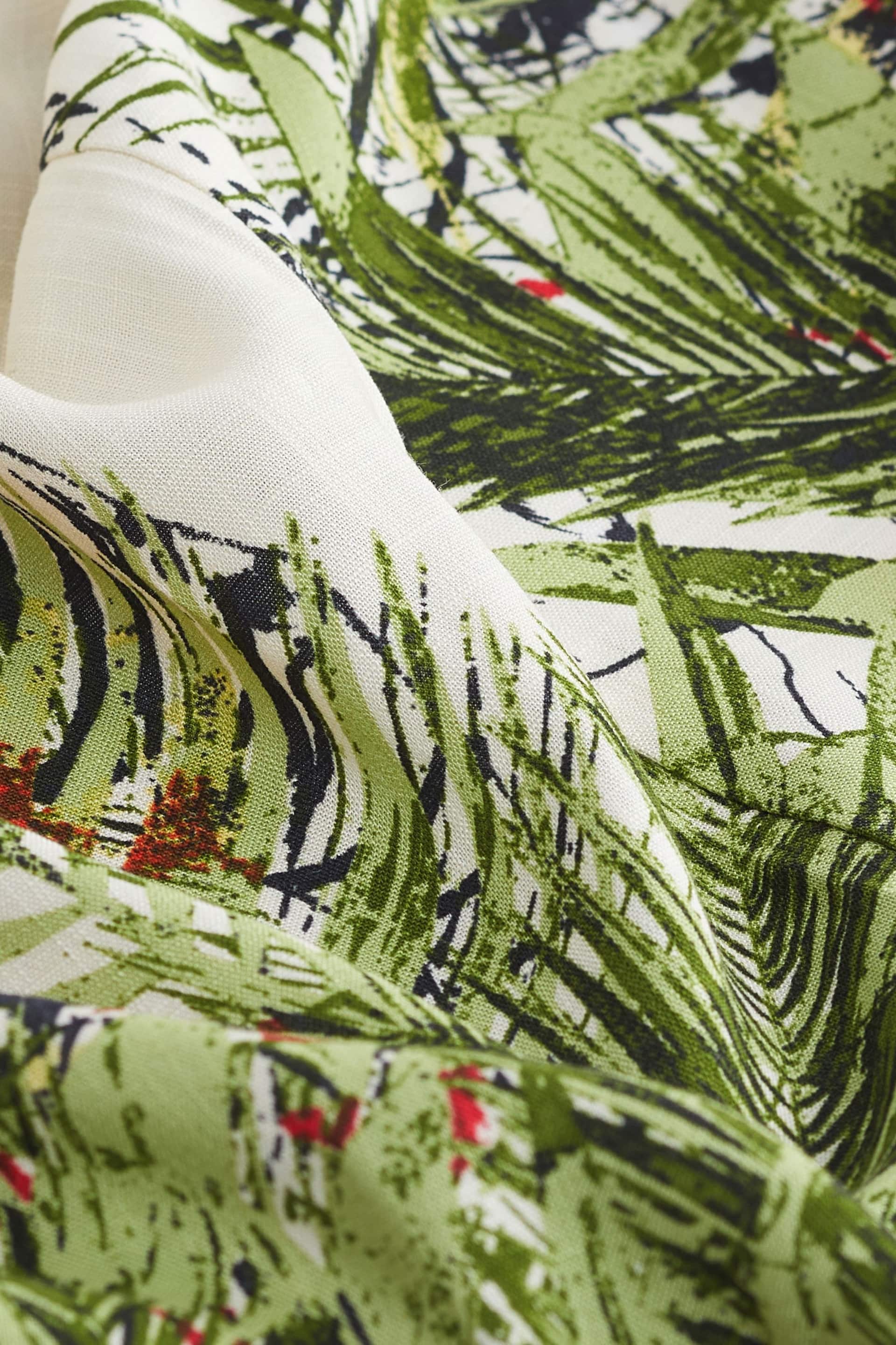 Green Tropical Longline Kimono Cover-Up - Image 6 of 6
