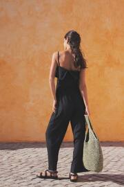 Black Belted Jumpsuit Contains Linen - Image 2 of 6