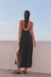 Black Corsage Halter Dress - Image 3 of 8