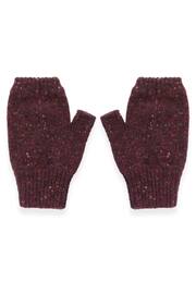 Celtic & Co. Purple Donegal Fingerless Mitt Gloves - Image 2 of 4