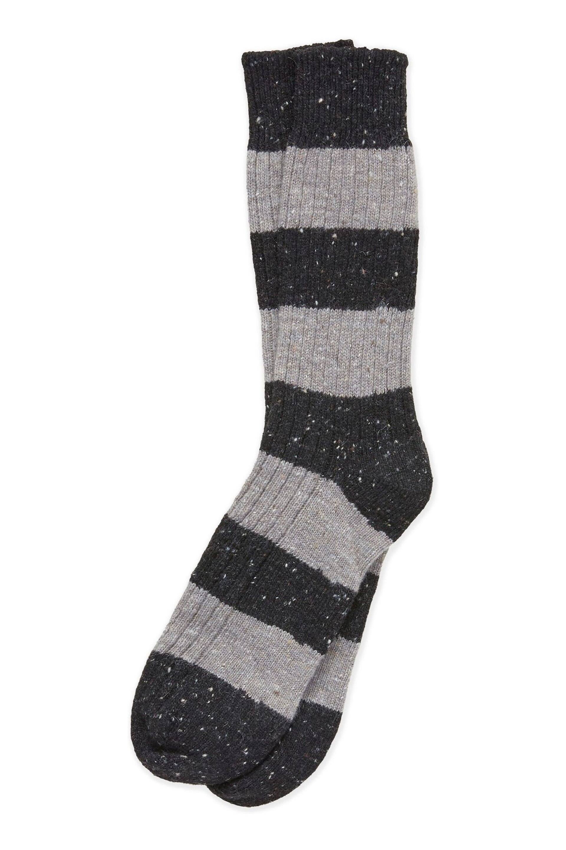 Celtic & Co. Mens Grey Donegal Stripe Socks - Image 3 of 4