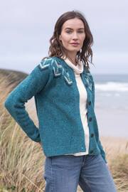 Celtic & Co. Blue Donegal Fair Isle Cardigan - Image 2 of 5